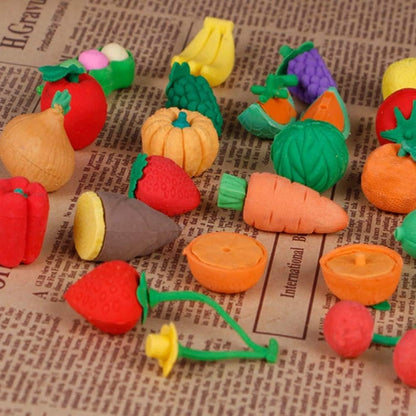72 PCS Food Puzzle Erasers – Cute Mini Treats for Learning & Fun