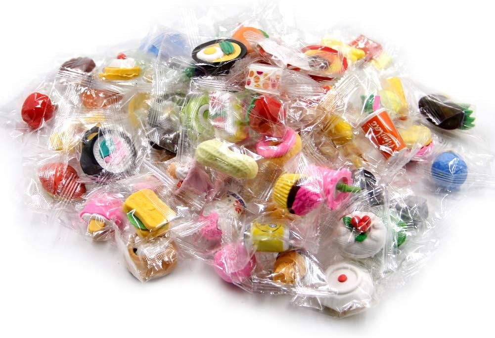 72 PCS Food Puzzle Erasers – Cute Mini Treats for Learning & Fun