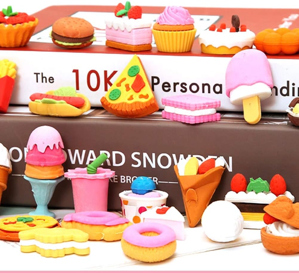 72 PCS Food Puzzle Erasers – Cute Mini Treats for Learning & Fun