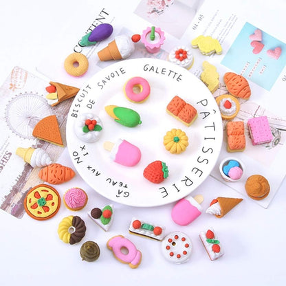 72 PCS Food Puzzle Erasers – Cute Mini Treats for Learning & Fun